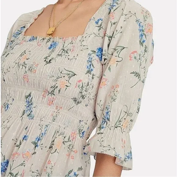 SAYLOR Clover Smocked Floral Top Small - Picture 4 of 10